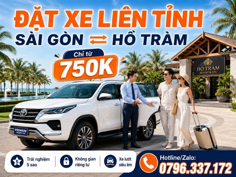 Kinh nghiệm thuê xe riêng đi Hồ Tràm trọn gói từ TP.HCM